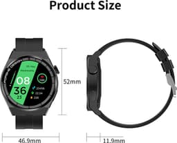 Smartwatch-met HD Touchscreen-Stappenteller - Hartslagmeter - Slaapmonitor - Multisport -Calorie Teller- Geschikt voor Android en iOS - Zwart — thumbnail 2