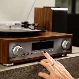 Lenco Platenspeler - Stereoset met DAB en Bluetooth - MC-160WD - Hout — thumbnail 5