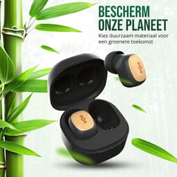 House of Marley Smile Jamaica TWS Draadloze Oordopjes - Bluetooth Oortjes Draadloos - 14 uur Batterijduur - Met Microfoon - Gemaakt van Duurzame Materialen - Zwart — thumbnail 5