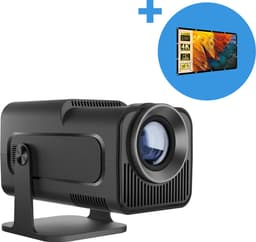 Proun Mini Beamer - met Projectiescherm 120 inch (266 cm) - 4K Beeldkwaliteit - Android 11.0 - Projector Scherm - WIFI 6 & Bluetooth 5.2 - 800 ANSI Lumen- FULL HD - Home Cinema - Beamerscherm — thumbnail 1