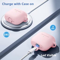 YONO Hoesje geschikt voor Airpods 4 - Case - Siliconen - Roze — thumbnail 3