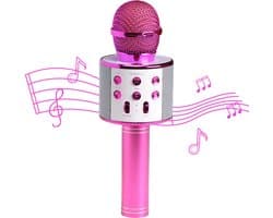 Denver Karaoke Microfoon - Bluetooth - Karaoke - Ingebouwde Speaker - AUX - MicroSD - KMS20P - Roze
