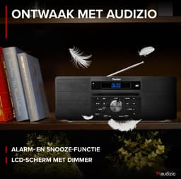 DAB radio met CD speler, Bluetooth, USB mp3 speler en radio - Stereo - Zwart - Audizio Prato — thumbnail 4