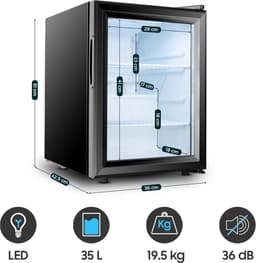 Equivera Mini Fridge for Drinks - Kleine Koelkast - Mini Koelkasten - Minibar - Mini Fridge - Mini Koelkast - Mini Koelkastje - Must have voor in Huis! — thumbnail 2
