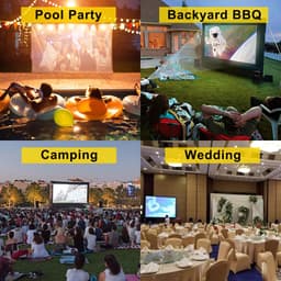 Betaalbare Goederen® Opblaasbare Filmprojector - Beamer - Mini projector - Mini Beamer - 18FT - Outdoor — thumbnail 3