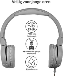 POGS - The Elephant 2 - Bedrade on-ear kinder koptelefoon - Veilige volumebegrenzing - Duurzaam - rGrijs — thumbnail 2