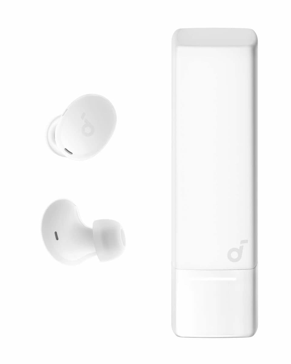 soundcore A30i NEW - Noise cancelling oordopjes - Lipstick-vormig ontwerp - Klein - Lichtgewicht comfort - Helder geluid - 24 uur speeltijd - IP54 - Draadloze oordopjes - Bluetooth 5.4 - Wit — afbeelding 1