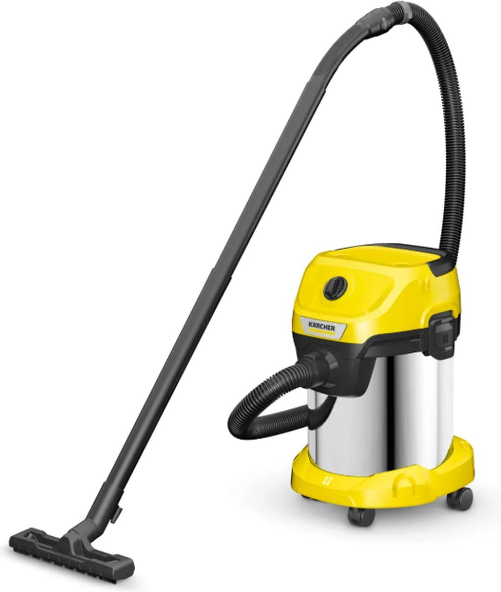Karcher WD 3 S V-15/4/20 voor droog, nat, fijn, grof zuigen, blaasfunctie, stopkontakt — afbeelding 1