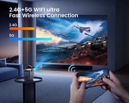 MazrekuHome® - Draagbare Projector - 18000 Lm - 5G WiFi - Bluetooth Theater Projector - Ondersteuning Full HD 1080P Display - Home Cinema projector — thumbnail 4