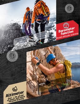 WizBay Premium Select® 2.1 inch AMOLED HD - Kompas Altitude & Barometer - LED Zaklamp - Bluetooth Bellen - Message - Dynamic Hartslag & Slaap Monitor - Bloeddruk & O2 - 100+ Sport Modi - 650mAh - Magnetic Laden - Zink Alloy Zwart Case - Zwart TPU — thumbnail 3
