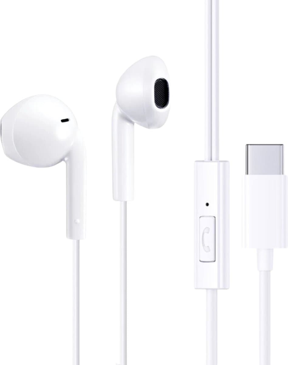 Oordoppen met draad - Met Microfoon - voor Muziek - Wit - USB-C - Type-C - Oortjes (Zonder DAC-chip) — afbeelding 1