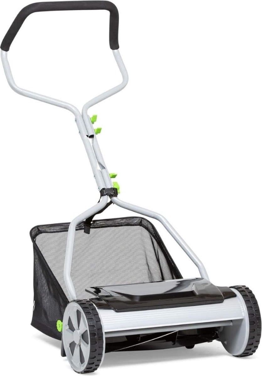 Grasmaaier Handmatig – Grastrimmer Met 20 Liter Opvangbak – Handmaaier 40 Cm Breed – Kooimesmaaier Met 4 Posities — afbeelding 1