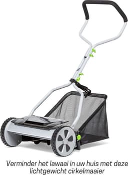 Grasmaaier Handmatig – Grastrimmer Met 20 Liter Opvangbak – Handmaaier 40 Cm Breed – Kooimesmaaier Met 4 Posities — thumbnail 2