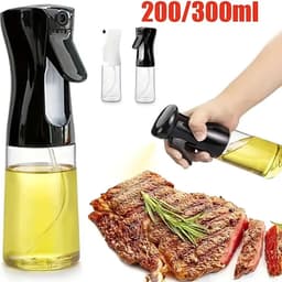 Narimano® Oliesproeier, glas, spuitfles, 300 ml, olieverstuiver, oliesprayfles, olijfolie, spray, salade, oliedispenser voor keuken, koken, BBQ, bakken, grillen, pasta, salade — thumbnail 1