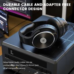 OneOdio Studio HiFi - koptelefoon met microfoon - extra lange kabel -  muziek|studio|DJ (zwart) — thumbnail 2