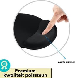 Lynnz® Ergonomische muismat met polssteun toetsenbord set | anti rsi - gel - muismat met polssteun - ergonomisch - gaming - kantoor - computer - laptop — thumbnail 4