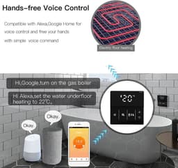 TechU™ Smart Thermostaat Thin – Wit – Alleen voor CV-ketel – App & Wifi – Google Assistant & Amazon Alexa – Persoonlijk programma instelbaar — thumbnail 4