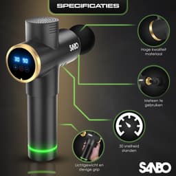 Sanbo Massage Gun Professioneel Elite - 30 Standen en 8 Opzetstukken - Massage apparaat - Massage Pistool - Elite (4000RPM) — thumbnail 2