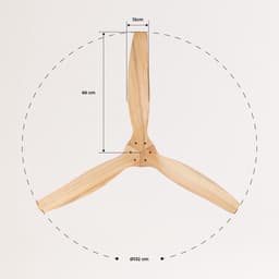 CREATE - Plafondventilator 40W silent Ø132 cm - Met Afstandsbediening - 6 Snelheden - Timer - Zomer/Winter functie - Zwart - WIND CALM — thumbnail 4