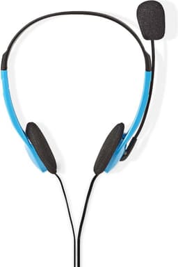 Nedis PC-Headset - On-Ear - Stereo - 2x 3.5 mm - Opvouwbare microfoon - Blauw — thumbnail 4
