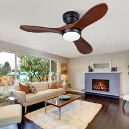 36 inch Ventilator - 3 CCT Verlichting - Afstandsbediening - 6 Snelheden - 3 Massief Houten Bladen - Omkeerbare Rotatie — thumbnail 5