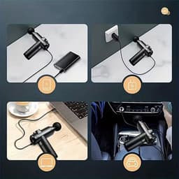 Massagepistool Met 32 ​​snelheidsniveaus LCD-Touchscreen 8 Opzetstukken Oplaadbaar En Draagbaar - 1200 mAh 30W Diepe Weefselpercussie - Voor Spierherstel En Pijnverlichting - Zwart — thumbnail 5