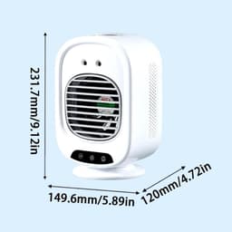 Draagbare mini-airconditioner - Spraytype - Miniformaat - Geluidsarm - Voor slaapkamer/kantoor/camping - Wit — thumbnail 2