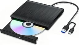 Externe CD‑DVD Drive - USB 3.0 - Draagbare CD‑DVD ±RW optische drive - CD‑brander en lezer - Geschikt voor laptop‑desktop‑Mac OS‑Linux‑Windows 11‑10‑8‑7 — thumbnail 1