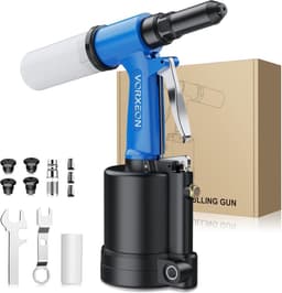 Compressed Air Rivet Gun Set Blind Rivet Gun Tool Rivet Gun 1408KGF with 4 Nozzles (2.4mm 3.2mm 4mm 4.8mm) Air Rivet - ShopVlot — thumbnail 1