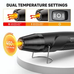 Solidchoice - 350W Mini Hot Air Gun met Dual Temperatuur en Overload Bescherming — thumbnail 5