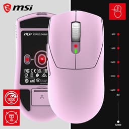 MSI FORGE GM340 WIRELESS VIOLET – Gamingmuis – Draadloos RF - Bluetooth – Optisch – 12.000 DPI — thumbnail 4