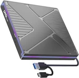Externe Disc Drive - Optisch Station - Gegevens Back-up - Kleur Verlichting - USB 3.0 Type C - Zwart — thumbnail 5