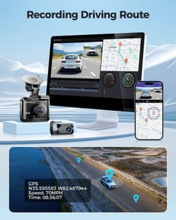 Dashcam Auto Voor en Achter - 4K UHD - GPS - WiFi 6 - Nachtzicht - Parkeerbewaking — thumbnail 4