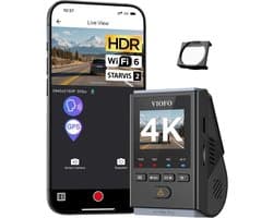Mini Dashcam - Zwart - 4K Opname - Nachtzicht 2.0 - Voor Auto's