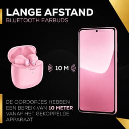 Golden Sound draadloze oordopjes - Bluetooth oordopjes - Draadloze oortjes - Oortjes draadloos - Earpods - Sport oordopjes - Geschikt voor Smartphone & Laptop - Roze — thumbnail 4