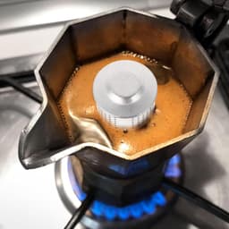 Koffiezet Spatscherm - Anti-spatdeksel Mokkapot - Net Koffie Zetten - Roestvrij Staal - Compact Formaat - Zilverkleurig — thumbnail 4