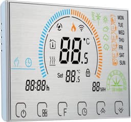 Slimme Thermostaat - Verwarmingsthermostaat App - Comfortabel Huis - Programmeerbaar LCD Touchscreen - 41-95F - Zwart — thumbnail 4
