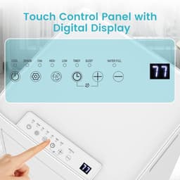 Mobiele Airco 10000 BTU – 3-in-1 Airconditioner – Stil – Slaapmodus – Afstandsbediening – Wit — thumbnail 5