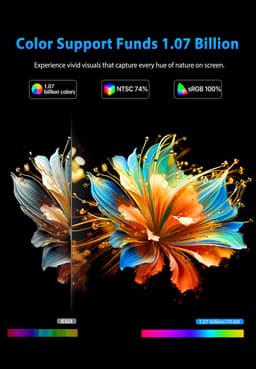 UPERFECT 2K 16'' draagbare monitor 2560*1600 QHD 120Hz extern scherm USB-C Mini HDMI 1200:1 voor laptop, pc, smartphone, Switch — thumbnail 3