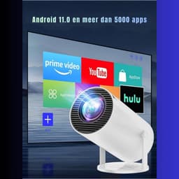 QIN® Draagbare beamer - Beamer - Projector - Mini Beamer - Wit - 10cm x 10cm x 15cm — thumbnail 3