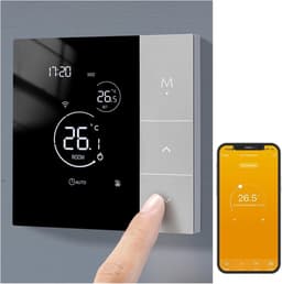 Slimme Thermostaat - Wifi Regelaar - Vloerverwarming Regelen - Nauwkeurige Temperatuur - 16A Max - Wit — thumbnail 3