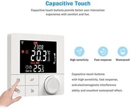 Slimme Thermostaat - Temperatuurregelaar - Energie Besparen - Wekelijks Programmeerbaar - 8.6 x 8.6 cm - Wit — thumbnail 5