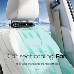 LISM - Draadloze 3000mAh autoventilator Geschikt voor de achterbank van auto's, vrachtwagens en SUV's — thumbnail 2