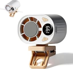 Autoventilator met clip, oplaadbaar via USB, miniventilator, 199 windsnelheden, stille draagbare autoventilator, 360° draaibaar — thumbnail 1