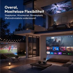 XGODY Gimbal A8 Smart Beamer Editie 2026 - 1200 ANSI – Full HD 1080p (4K ondersteund) - Draagbare Beamer met Wifi 6 & Bluetooth 5.4 - Android 14 & IOS - YouTube, Netflix & Disney - Ingebouwde Speakers & Home Cinema Projector — thumbnail 2