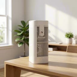 Draagbare Aircooler - Mobiele Persoonlijke Luchtkoeler met Water/Ijs - Met LED - verlichting - Geluidsarm - Oplaadbaar - 2400mAh Accu - Compact Formaat - 3 Standen — thumbnail 3