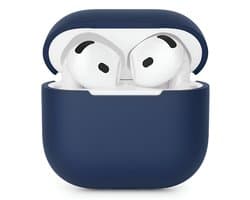 Studio Air Hoesje geschikt voor Airpods 4 - Schokbestendige Siliconen Case - Royal Blue