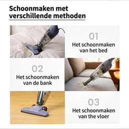 2-in-1 hand-/steelstofzuiger met snoer 0,5 l - lichtgewicht stofzuiger, 500 W hoge zuigkracht, slanke behuizing, zichtbaar stofreservoir, eenvoudig te monteren/demonteren - ideaal voor woningen met huisdieren en kleine ruimtes, huishoudelijk gebruik — thumbnail 3