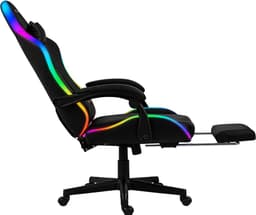 Valconx RGB - Game Stoel - Met RGB Verlichting - Gaming Stoel - Ergonomische Bureaustoel - Gamestoel - Verstelbaar - Gaming Chair - Zwart — thumbnail 3