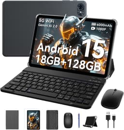 ExcitPower T80 - Tablet - 18GB RAM - 128GB ROM - 6000mAh - Android 16 - Bluetooth 5.0 - Grijs — thumbnail 1